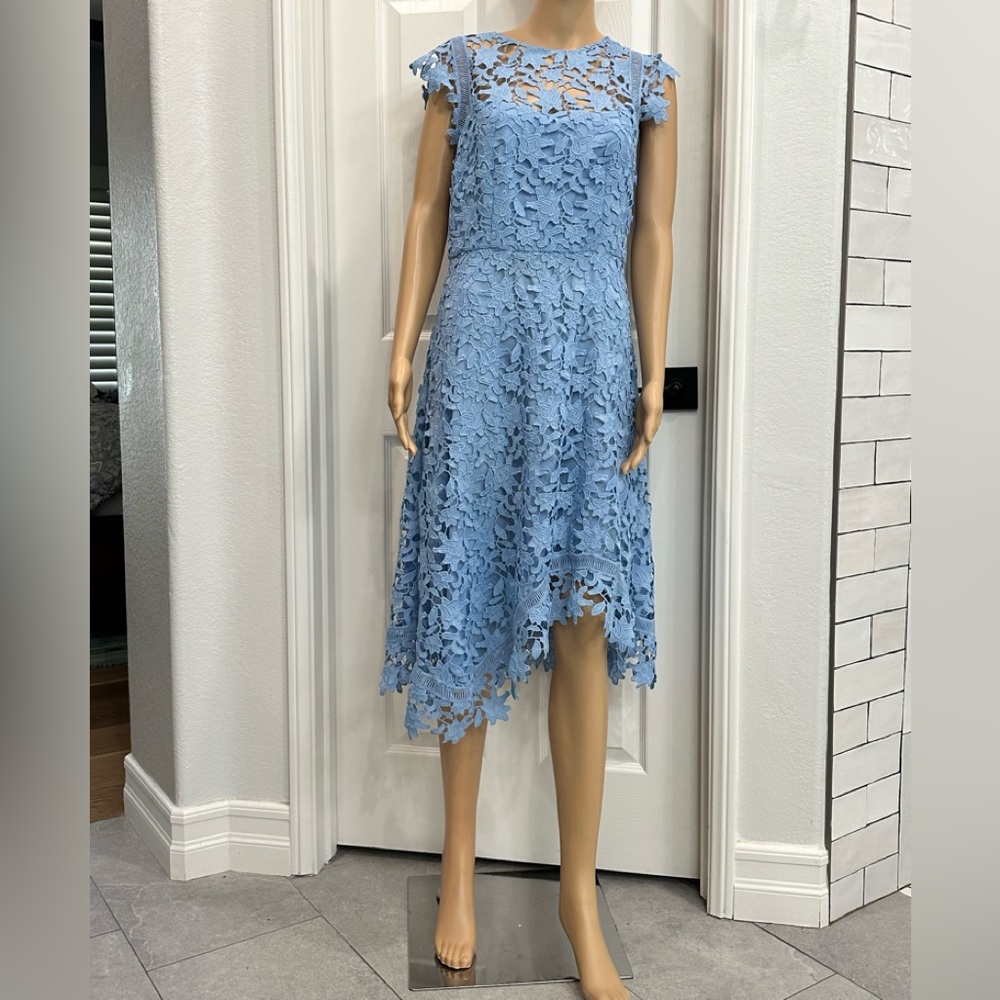 Eliza J Sky Blue Cutout Midi Dress Size 8